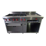 COCINA 6 HORNILLAS + PLANCHA + GRATINADOR + HORNO CIHM46118G