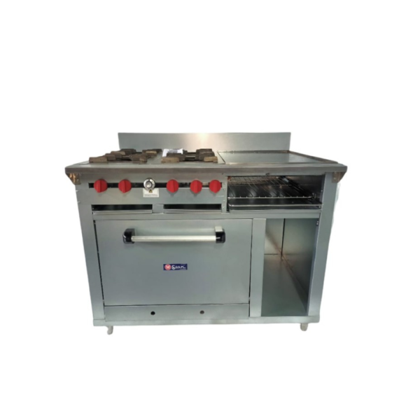 COCINA 4 HORNILLAS + PLANCHA + GRATINADOR + HORNO CI44113G