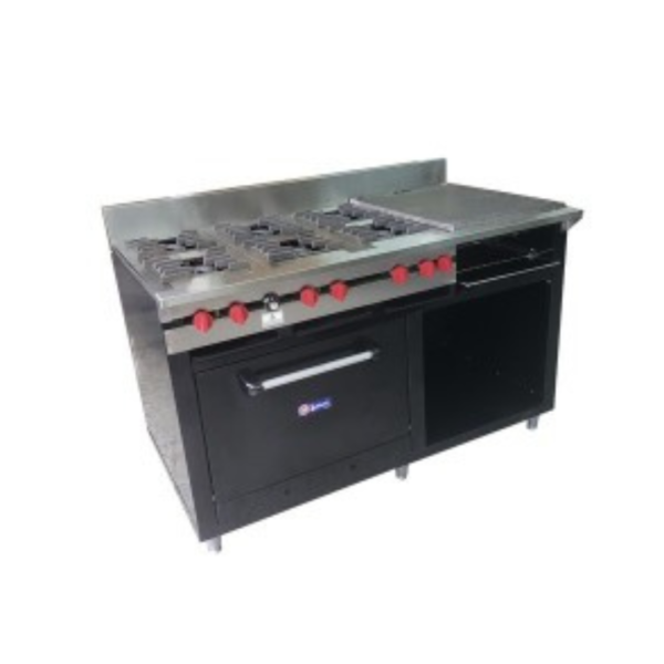 COCINA 6 HORNILLAS + PLANCHA + GRATINADOR + HORNO CI46112G